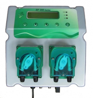 Контроллер EF265 pH/Rx с перистальтическими насосами 1,5 и 6 л/ч для басс. до 300м3